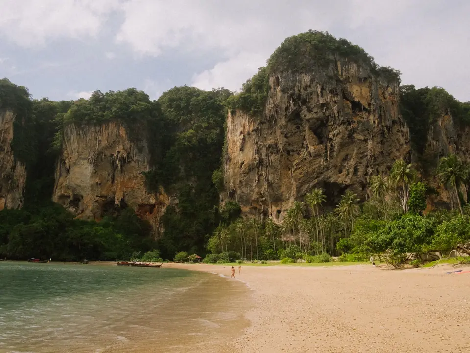 Explore the breathtaking cliffs and sandy beach of Ton Sai, Krabi