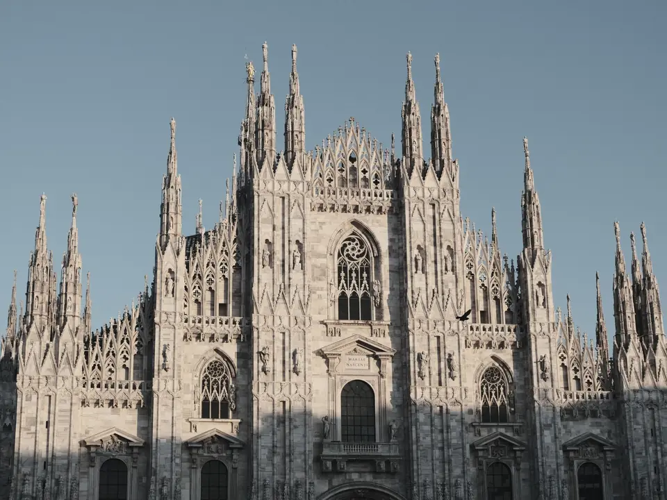 Gothic architecture of the iconic Milan Cathedral, a must-see landmark in Italy
