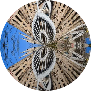 Close-up of the Sagrada Familia's intricate facade showcasing Gothic architecture in Barcelona